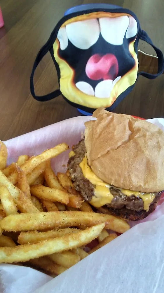 Cheese Burger and Fries