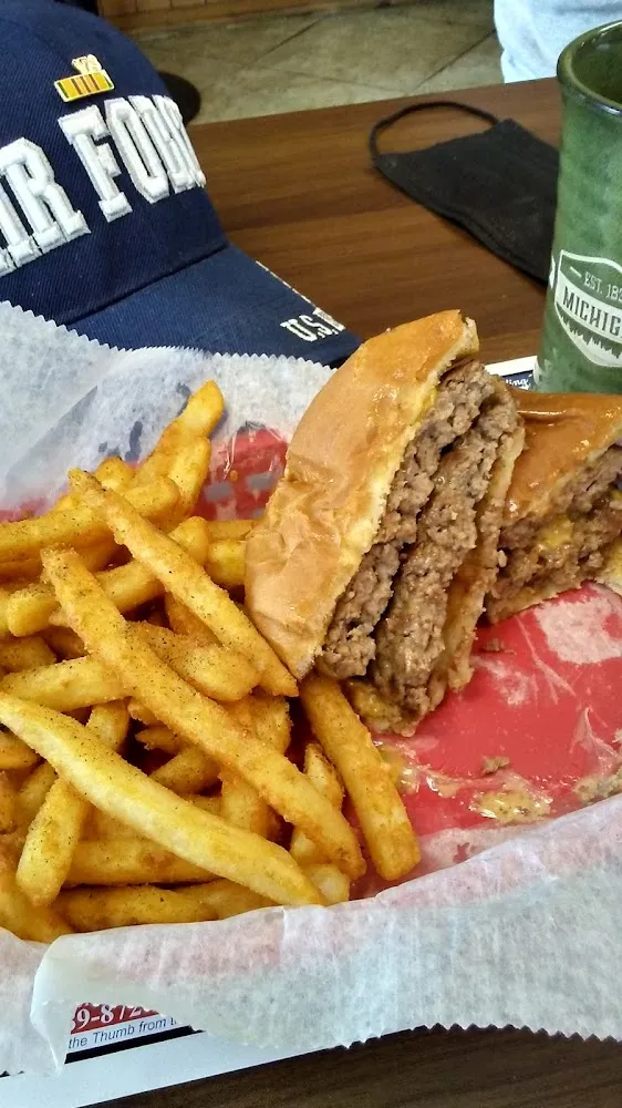 Double Cheeseburger and Fries